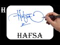 Hafsa name signature design  h signature style  how to signature your name