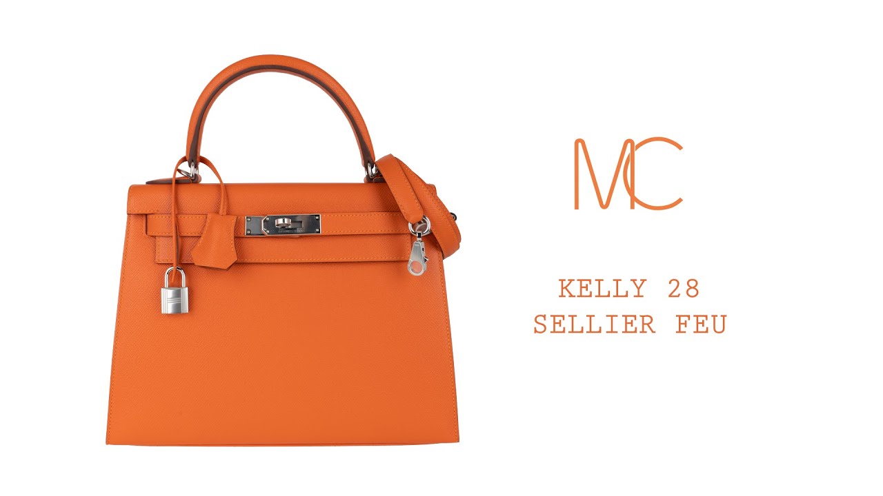 Hermès Kelly 28 Sellier Nata Epsom GHW Bag