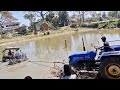 Swaraj 744 Fe stuck in the pond | get helps sonalika and eicher |