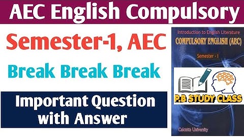 CU Semester 1 English compulsory syllabus 2023-24 | AEC English Semester 1 | Semester 1 AEC English
