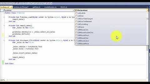 Tutorial Cara Memindah Data Pada DataGridView Ke TextBox Pada VB Net