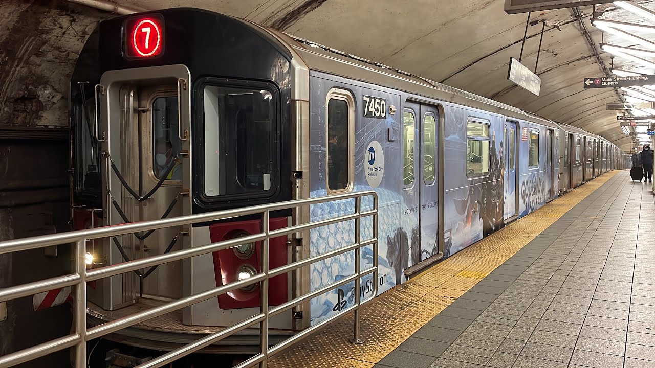 New MTA R188 7 train full 11 car wrap action at Times Sq, 34 St, and ...