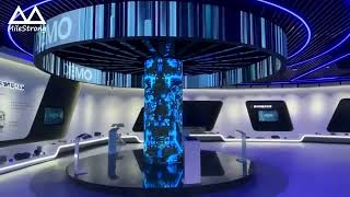 Milestrong Customized Flexible Led Immersive Display Screen For Showroom Shopping Mall