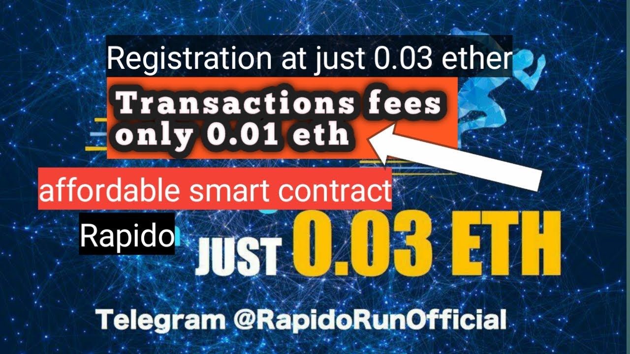 Rapido -Transaction fees only 0.01 (X3,X4,X8)