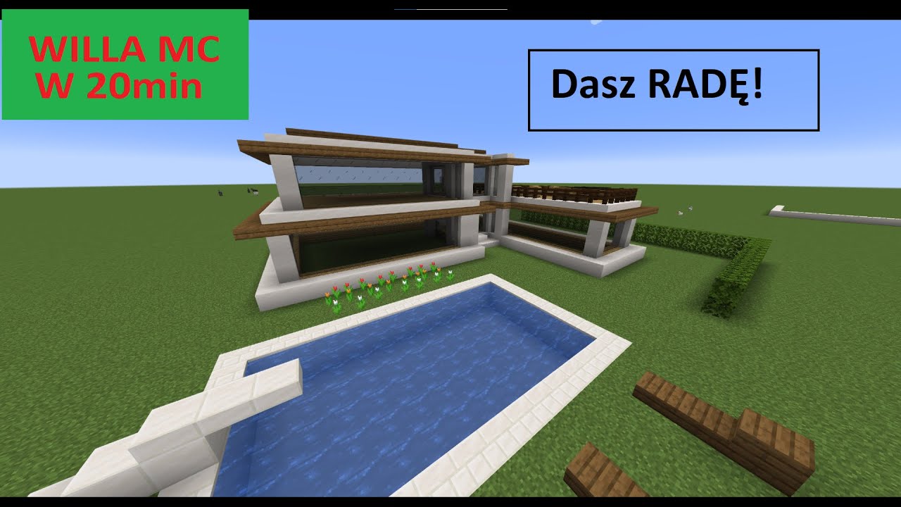Jak żyć W świni W Minecrafcie Jak zbudować Wille w Minecraft! How to build a villa in 20 minutes