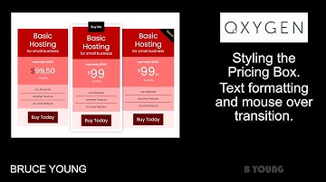 Styling and formatting a price box using Oxygen Builder. Basic formatting to adding a transition