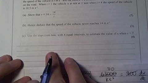Edexcel M3 May 2015 Q4 Further kinematics