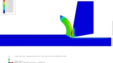 Abaqus explicit orthogonal cutting of AISI1045 with sacrifice layer NT11 3  example 3