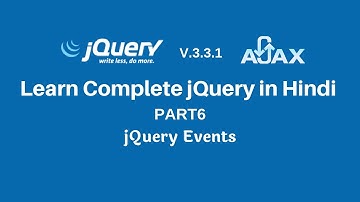 Complete jQuery Tutorial: jQuery Events in Hindi Part6