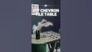 DIY Chevron tile table (Satisfying ASMR) #shorts #asmr #diy