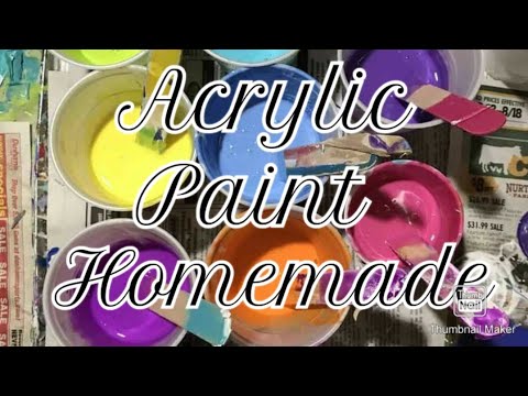 Acrylic paint using only 2 items from our house..... - YouTube