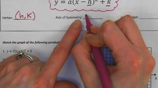 Graphing Parabolas in Vertex Form Video Part 1
