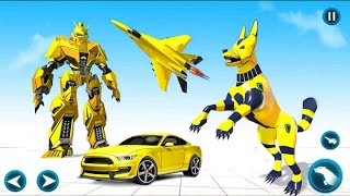 Wild Jackal Robot Transform Car War: Car Robot Dog Transform Games 2021 - Android Gameplay screenshot 2