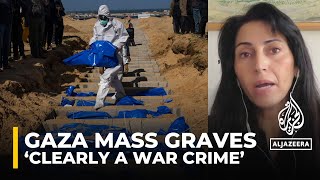 Mass grave discovered in northern Gaza ‘clearly a war crime’