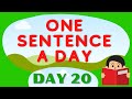 ONE SENTENCE A DAY FOR KIDS  TO LEARN / DAY 20 / WIDEN  YOUR VOCABULARY SKILLS