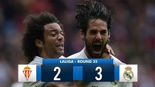 Sporting De Gijón 2-3 Real Madrid HD 1080i Full Match Highlights (15\/04\/17)