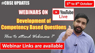 CBSE Webinars on Development of Competency Based Questions | #CBSEwebinars #Howtoattendcbsewebinars
