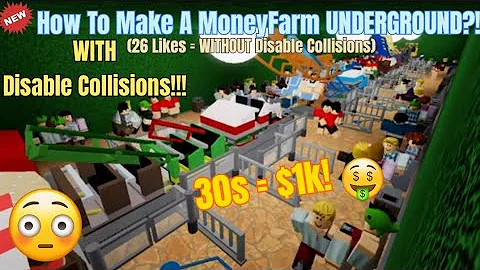 How To Make A UNDERGROUND Money Farm (WITH Disable Collisions) • Theme Park Tycoon 2