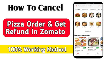 zomato pizza order cancel kaise kare | how to cancel pizza order in zomato