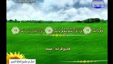 سورة القيامة الشيخ عبدالمنعم عبدالمبدئ