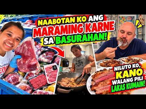DUMPSTER DIVING MARAMING KARNE ANG BASURAHAN NILUTO KO HINDI MAARTE ANG KANO KUMAIN NG BASURA