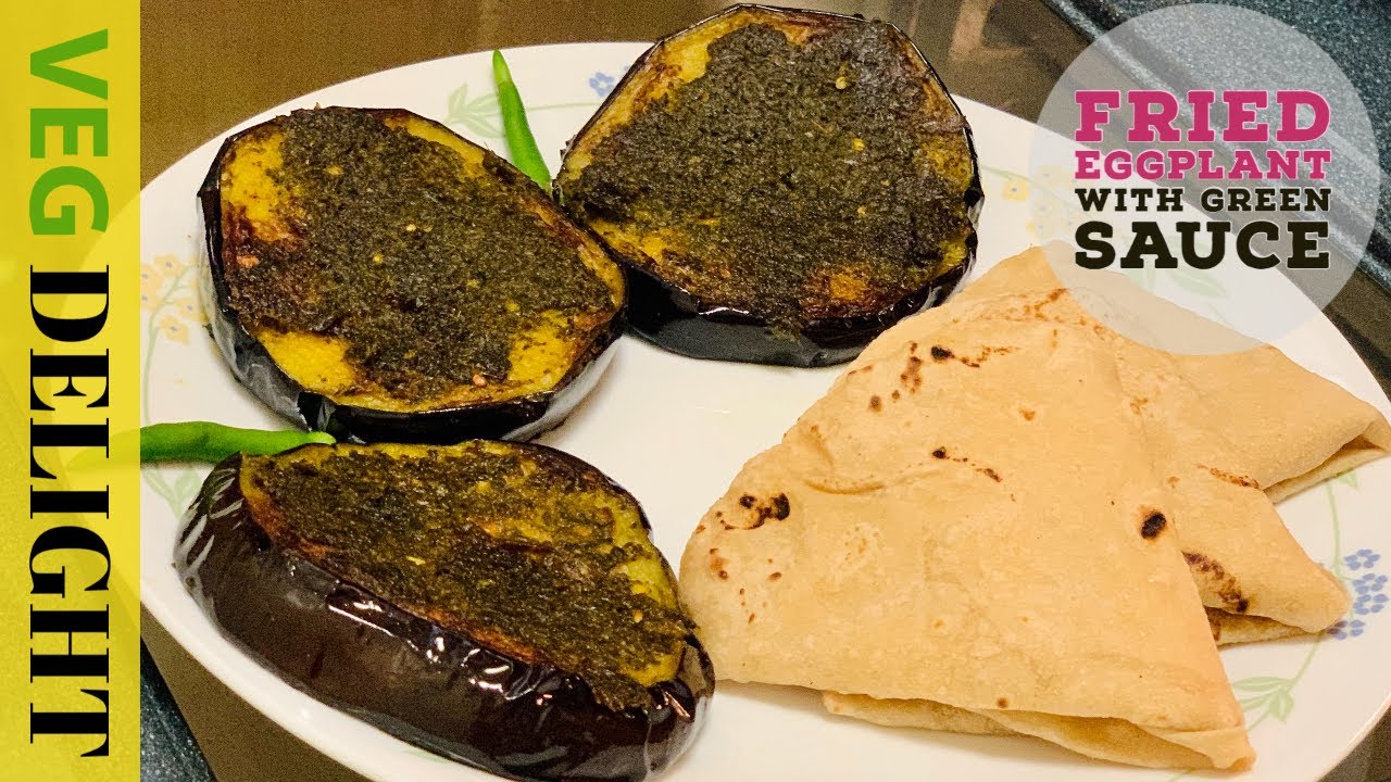 Begun Baluchori | Fried Eggplant with Green Sauce | Begun Vaja | Salankara Sen