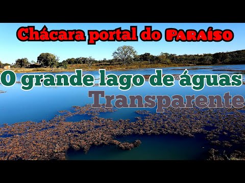 O grande lago de águas transparente chácara portal do paraíso um dia de lazer