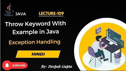 Core Java part109.Throw Keyword in Java | How to Throw Exceptions Explained with Examples