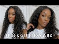 NO GLUE NEEDED! | Aliexpress Arabella 5X6 28inches Deep Wave Glueless Human Hair Only for $115.12