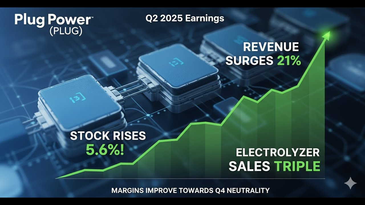 Plug Power (PLUG) Q2 2025 Earnings: Revenue Surges 21%, Stock Rises 5.6%! Electrolyzer Sales TRIPLE