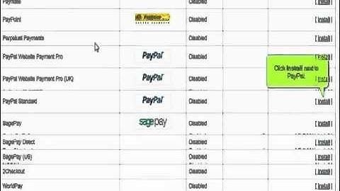 How to configure payment methods in OpenCart