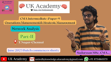 CMA Intermediate Operations Management- Network Analysis Part-2- Crashing