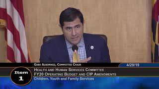 April 29, 2019 - HHS Committee Worksession