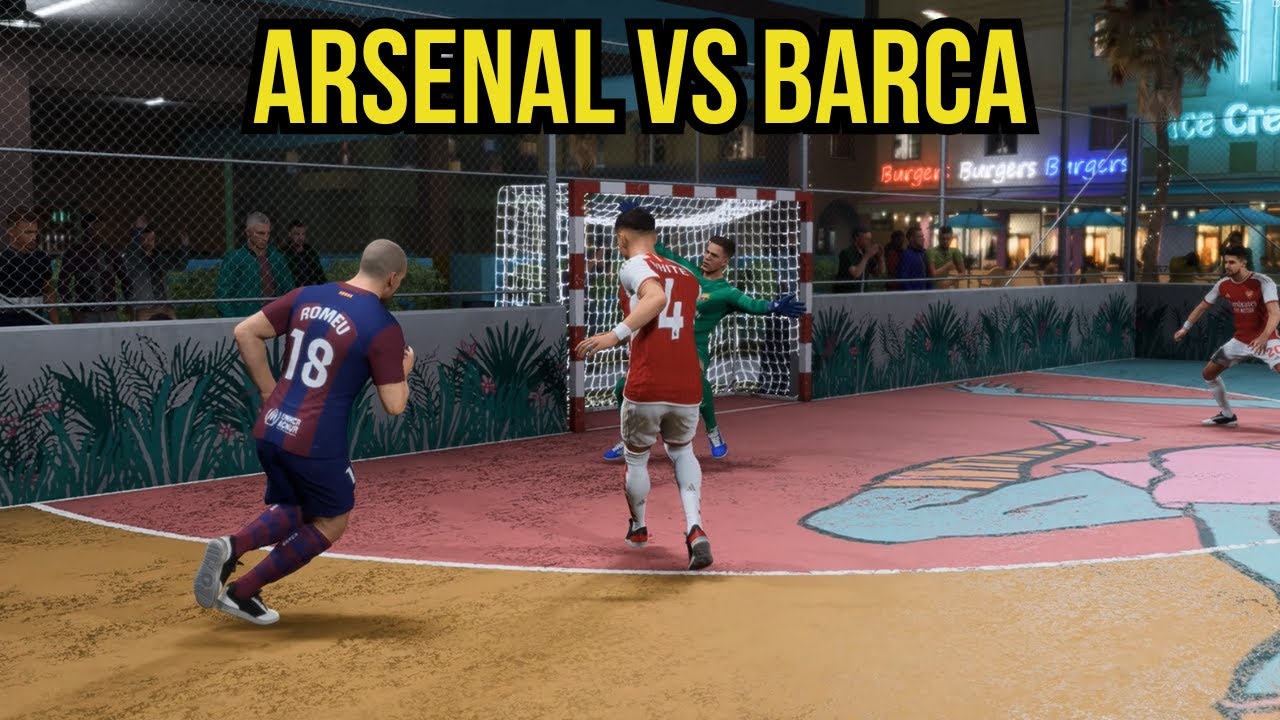 EA FC 25 RUSH Gameplay ⚽ Arsenal vs Barcelona Street Football!