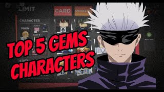 Top 5 Gems Characters In Anime Dimensions