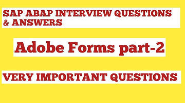 adobe forms /adobe forms interview questions in sap abap/adobe forms in sap abap tutorial