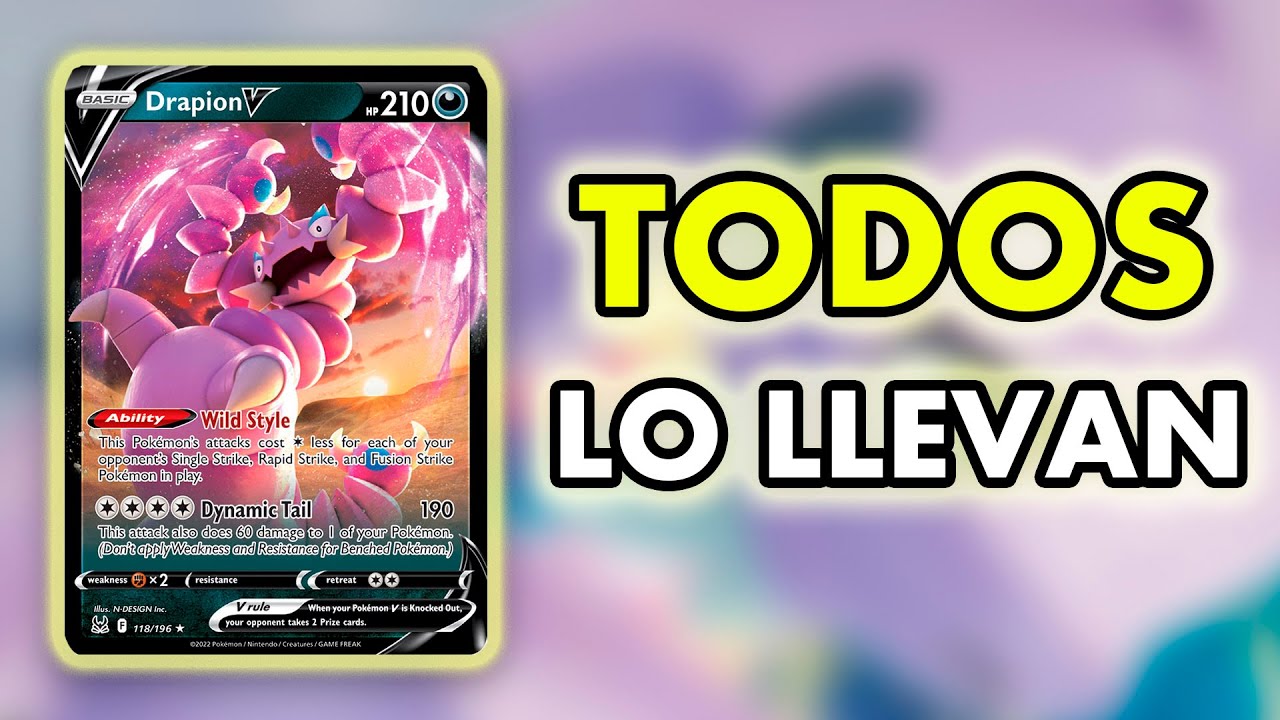 DRAPION V se usa en el 90 los mazos de POKEMON TCG Cenit Supremo