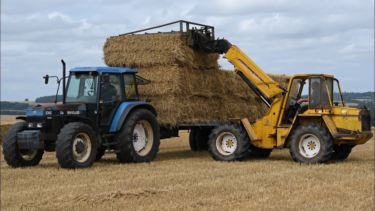 Harvest 2024 - Loading & Carting Straw with Matbro Teleram & Ford New Holland 8340