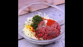 When I have cabbage and ground beef at home. KHSOLO #einfache #viraltips #hometips #asmr #recipes