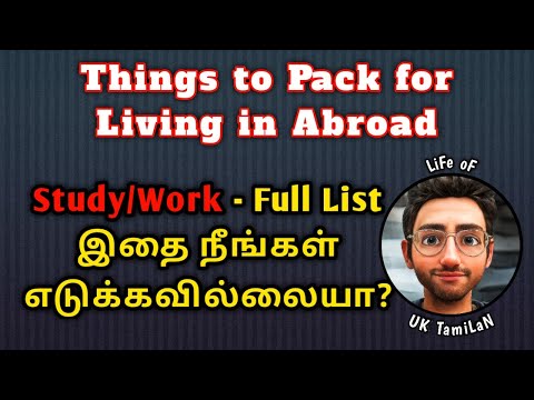 Things to Pack for Living in Abroad | Full List | Packing Tips - Tamil #packing tips