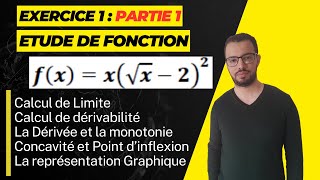 Solution Exercice 1 | Série : Etude de Fonctions | f(x)=x(sqrt(x)-2)² | SVT et PC | Partie 1