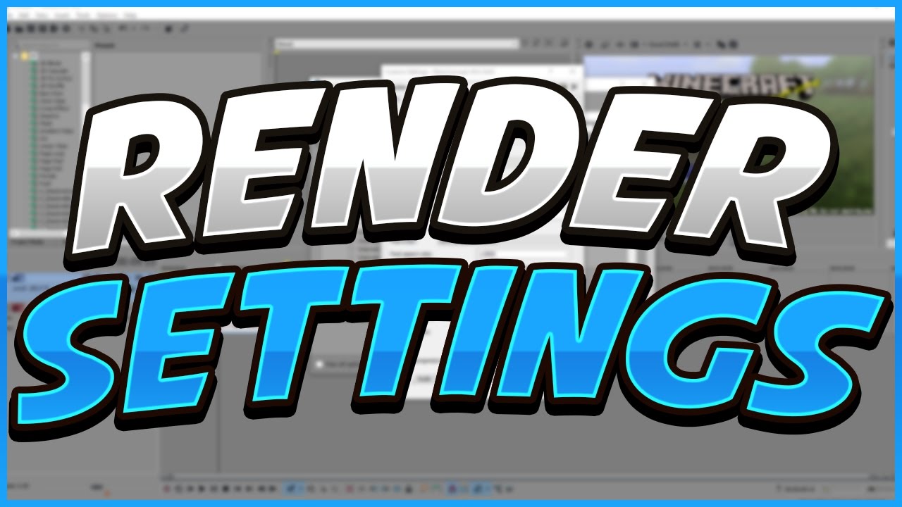 MY RENDER SETTINGS - YouTube