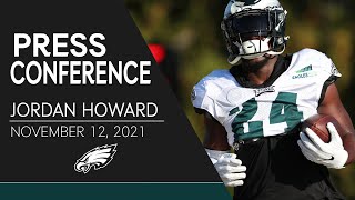 Jordan Howard Discusses Being Promoted to the Active Roster & More | Eagles Press Conference