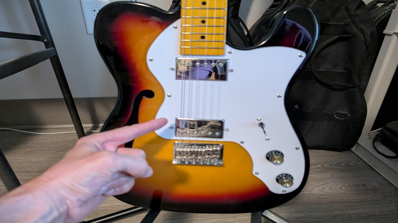 美品 Donner ドナー Telecaster Thinline サンバースト Why I like the Donner F hole tele Thinline - Donner 39 Inch Jazz