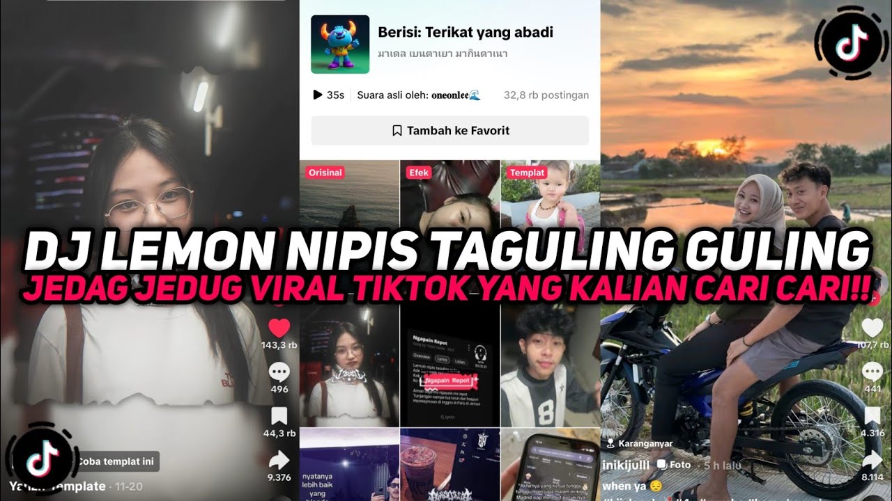 DJ LEMON NIPIS TAGULING GULING | DJ NGAPAIN REPOT BY IMAM SIDIK VIRAL TIKTOK!!!