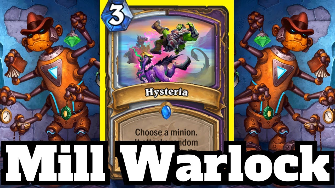 Forcing the Opponent to Draw 30 CARDS! Wind-up Burglebot Hysteria Mill OTK Warlock! | Hearthstone