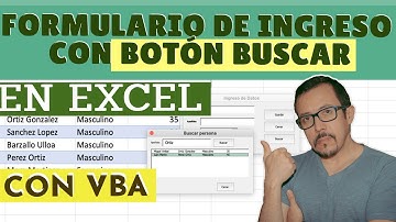 ⭕️ Cómo hacer un FORMULARIO de INGRESO CON BOTON BUSCAR en  Excel con VBA de la manera más simple 💎
