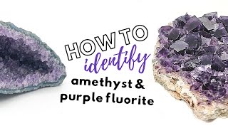 How to tell Amethyst and Fluorite apart | Crystal Identification | #gemstone