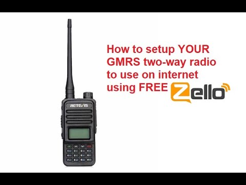 How to hookup and set up the free Zello app to uses with your GMRS two-way radio to use on internet