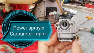 Power sprayer Carburetor repair /How to clean 2stroke Carburetor